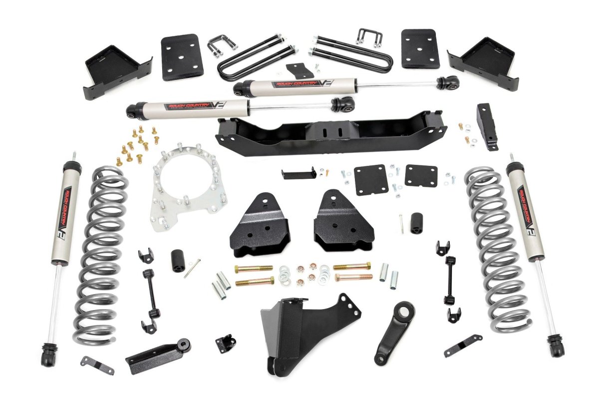 Ford F-350 Super Duty Suspension Lift Kit - Rough Country - 6 Inch Lift Kit | Diesel | No OVLD | V2 - '17-'22